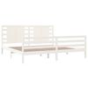 vidaXL Bed Frame without Mattress White 200x200 cm Solid Wood Pine