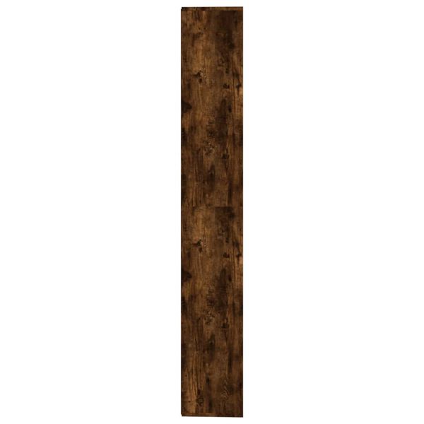 vidaXL Book Cabinet Smoked Oak 155x24x160 cm