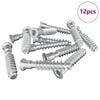 vidaXL Head Cap Screw 12 pcs Silver M7 x 40 mm Steel