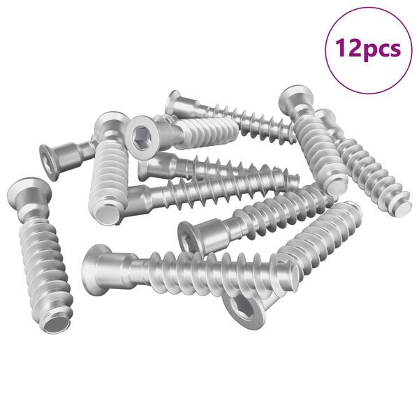 vidaXL Head Cap Screw 12 pcs Silver M7 x 40 mm Steel