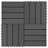 vidaXL Decking Tile 3D Design 11 pcs Black 30 x 30 cm WPC