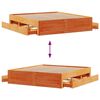 vidaXL Bed Frame without Mattress with Drawers Wax Brown 180x200 cm Super King Solid Wood Pine