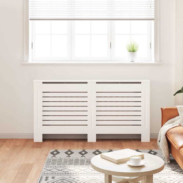 vidaXL Radiator Cover White 152x19x81.5 cm MDF