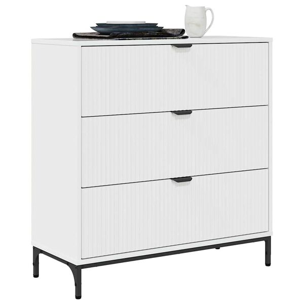 vidaXL Sideboard High gloss white 79.5 x 33 x 82 cm Engineered wood