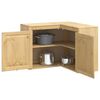 vidaXL Cabinet SKI Honey Brown 80 x 80 x 60 cm Solid Pine Wood