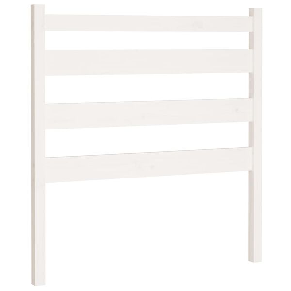 vidaXL Bed Headboard White 106x4x100 cm Solid Wood Pine