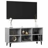 vidaXL TV Cabinet with Metal Legs Concrete Grey 103.5x30x50 cm
