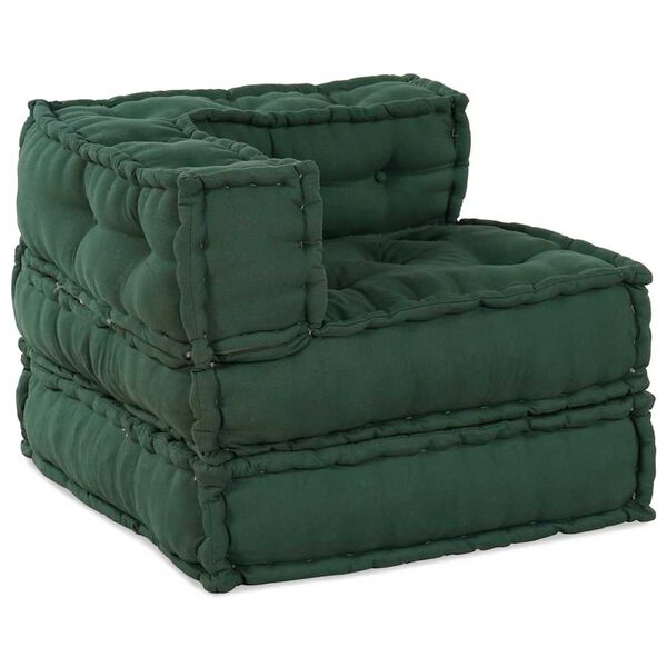 vidaXL Modular Sofa 4 pcs Green Fabric