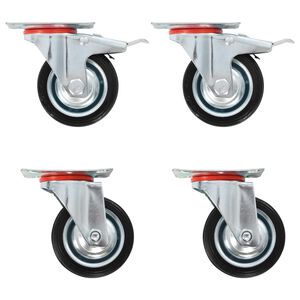 vidaXL Swivel Casters 4 pcs 75 mm