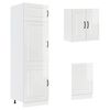 vidaXL 8 Piece Kitchen Cabinet Set Porto High Gloss White Engineered Wood