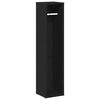 vidaXL Bathroom Cabinet with Roll Holder Black 20.5x20x90 cm