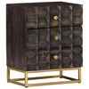 vidaXL Bed Cabinet Black 40x30x50 cm Solid Mango Wood