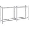 vidaXL 2-Layer Tyre Shelves 2 pcs Silver 110x40x109 cm Steel