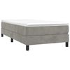 vidaXL Box Spring Bed Frame Light Grey Single Velvet (UK/IE/FI/NO only)
