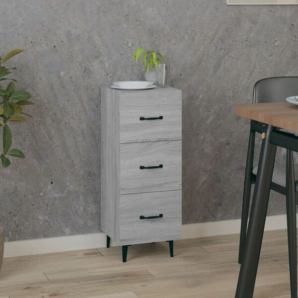 vidaXL Sideboard Grey Sonoma 34.5x34x90 cm Engineered Wood