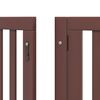 vidaXL Dog Gate with Door Foldable 9 Panels Brown 450 cm Poplar Wood