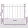 vidaXL Garden Fence White 10.2 x 1 m Powder-coated steel