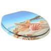 vidaXL Toilet Seat 2 pcs Sea Muschel 44 x 38 cm MDF board