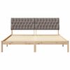 vidaXL Bed Frame with Upholstered Headboard Brown 180 x 200 cm