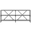 vidaXL Console Table Grey Sonoma 180x30x75 cm Engineered Wood and Iron
