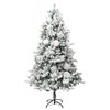 vidaXL Pre-lit Christmas Tree with Flocked Snow&Cones 195 cm PVC&PE