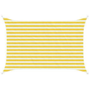 vidaXL Sunshade Sail 2 x 2.5 m HDPE Rectangular Yellow and White