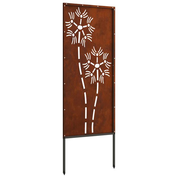 vidaXL Garden Privacy Screen Rusty 50 x 140 cm Weathering Steel