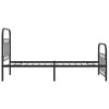 vidaXL Metal Bed Frame without Mattress with Footboard Black 90x200cm