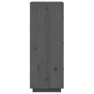 vidaXL Highboard Grey 34x40x108.5 cm Solid Wood Pine