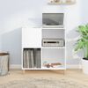 vidaXL Record Cabinet White 84.5x38x89 cm Engineered Wood