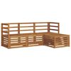 vidaXL Sofa Sets 4 pcs Natural Solid Acacia Wood