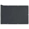 vidaXL Balcony Privacy Screen Anthracite 400x75 cm PVC