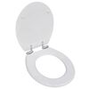 vidaXL Toilet Seats with Soft Close Lids 2 pcs MDF White