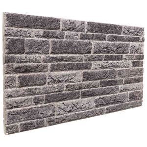 vidaXL Wall Panels 10 pcs 100 x 50 cm Anthracite EPS Foam