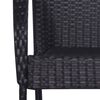 vidaXL 7 Piece Garden Dining Set Poly Rattan Black