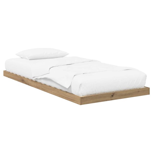 vidaXL Floor Bed Frame Artisan Oak 90 x 200 cm Engineered Wood