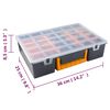vidaXL Assortment Boxes 2 pcs with Removable Dividers 360x250x85 mm PP