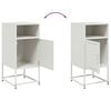 vidaXL Bedside Cabinets 2 pcs White 36x39x78 cm Steel