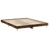 vidaXL Bed Frame without Mattress Smoked Oak 140x200 cm Engineered Wood