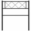 vidaXL Metal Replace Headboard Black 100 cm