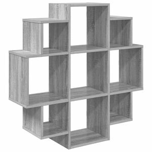 vidaXL Wall Shelf Grey Sonoma 90 x 25 x 90 cm Engineered Wood