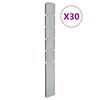 vidaXL Garden Fence Posts 30 pcs Silver 160 cm&nbsp;Galvanised Steel
