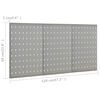 vidaXL Wall-mounted Peg Boards 3 pcs 40x58 cm Steel