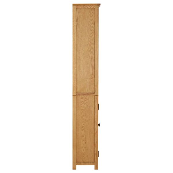 vidaXL Bookcase with 2 Doors 70x30x180 cm Solid Oak Wood