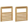 vidaXL Armrests Module 2 pcs White 59 x 6 x 61 cm Solid Acacia Wood