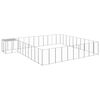 vidaXL Dog Kennel Silver 31.46 m&sup2; Steel