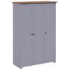 vidaXL 3-Door Wardrobe Grey 118x50x171.5 cm Pine Panama Range