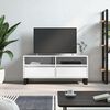 vidaXL TV Cabinet High Gloss White 100x34.5x44.5 cm Engineered Wood
