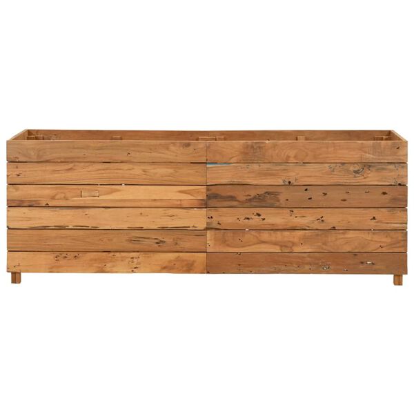vidaXL Raised Bed 150x40x55 cm Recycled Teak Wood and Steel