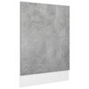 vidaXL Dishwasher Panel Concrete Grey 45x3x67 cm Engineered Wood
